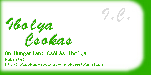 ibolya csokas business card